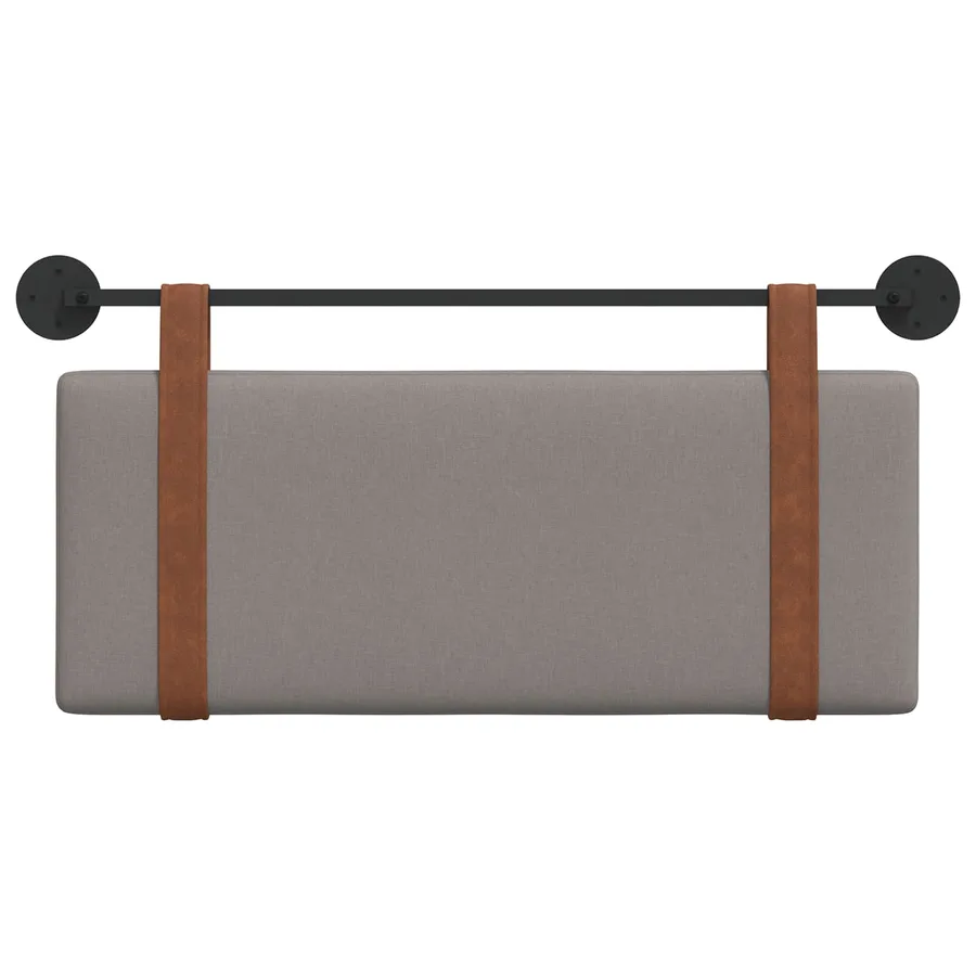 Tête de lit suspendue Taupe PU antique - 5