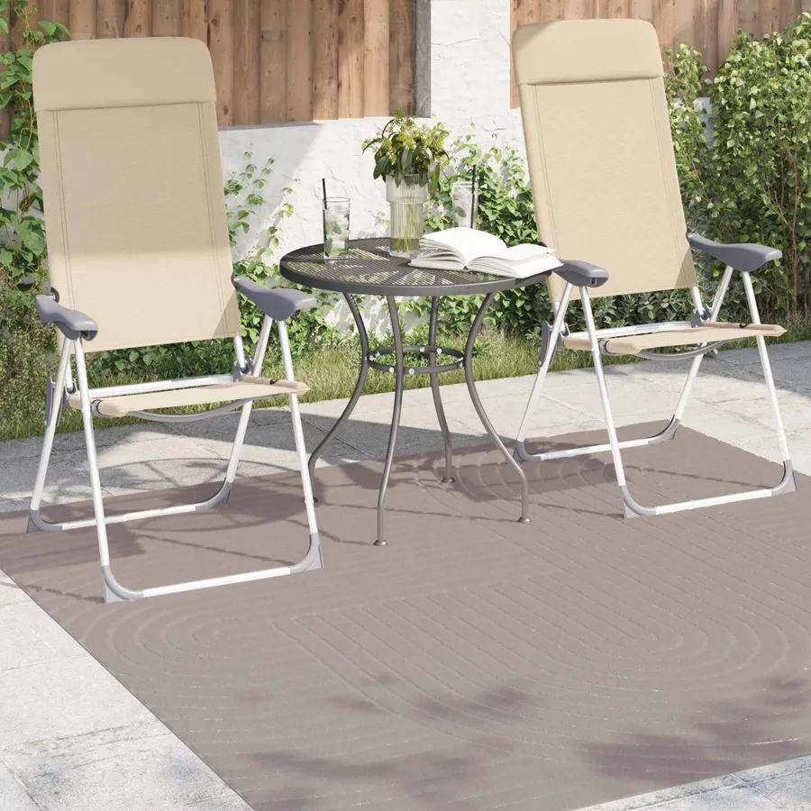 Tapis de surface Carré PALMERAS Beige 120 x 120 cm Polyester - 3