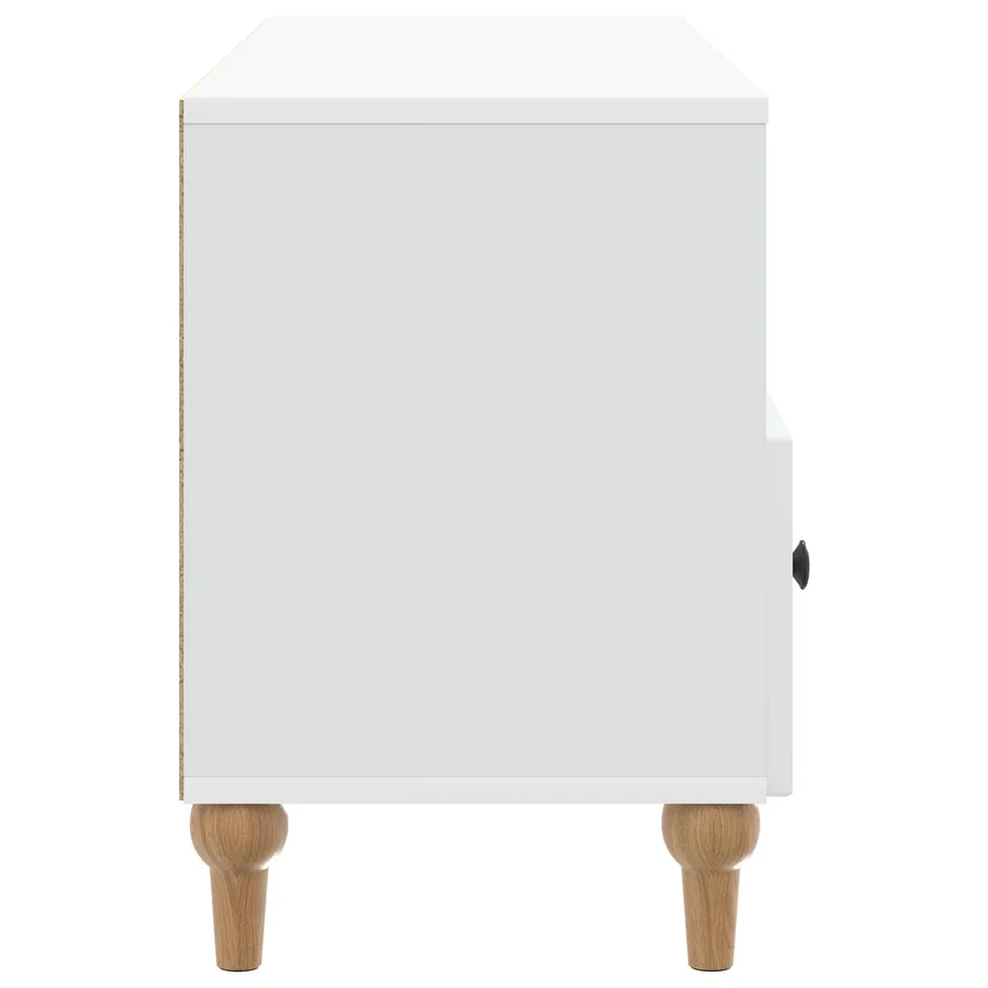 Meuble TV Blanc 102 x 34,5 x 50 cm Bois d’ingénierie - 7