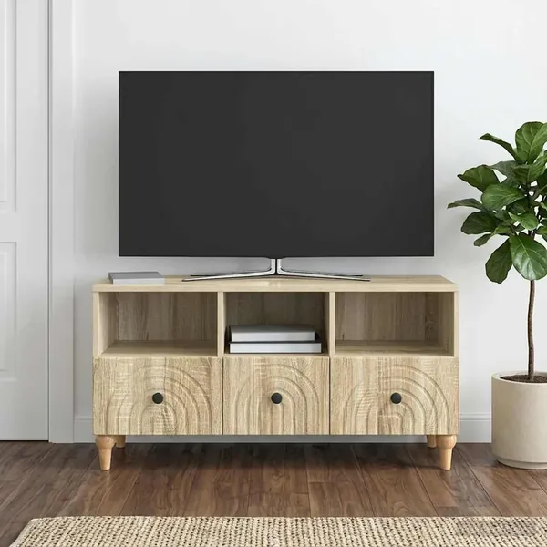 Meuble TV Chêne Sonoma 102 x 34,5 x 50 cm Bois d’ingénierie