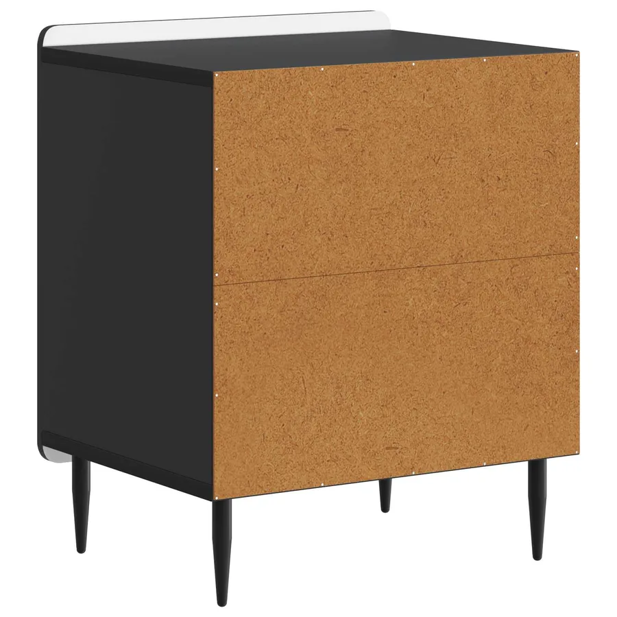 Cabinet de chevet 2 pcs Noir 43 x 34,5 x 52 cm - 9