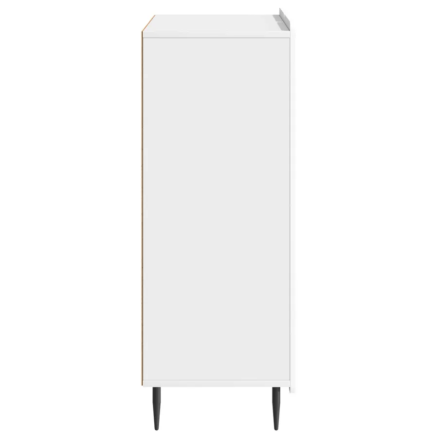 Buffet Blanc brillant 66 x 34,5 x 92 cm Bois d'ingénierie - 7