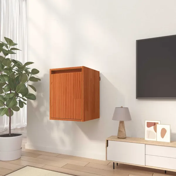 Meuble mural Montage mural 2 pcs Cire marron 30 x 30 x 40 cm