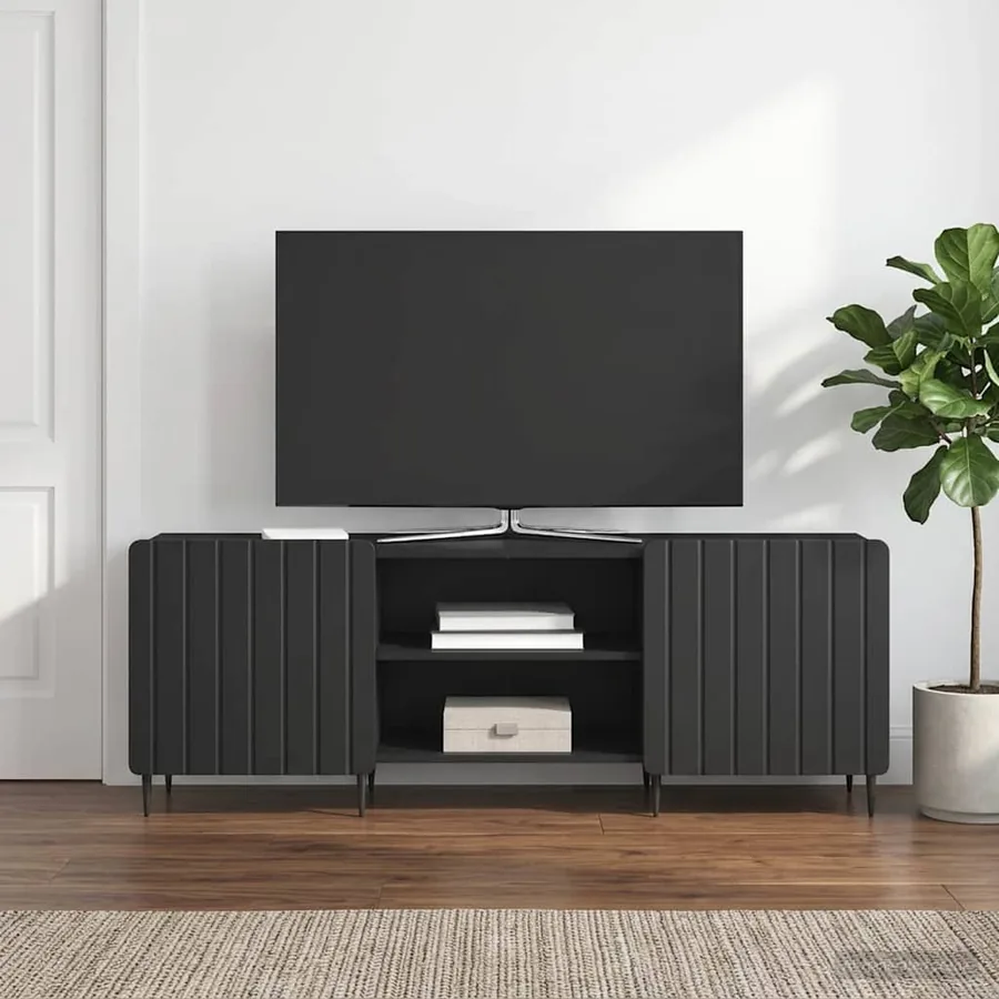 Meuble TV Noir 150 x 31 x 52 cm Bois d'ingénierie