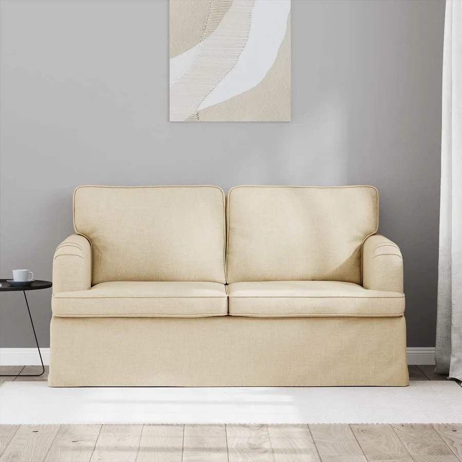 Canapé Crème 144 x 80 x 85 cm tissu - 3