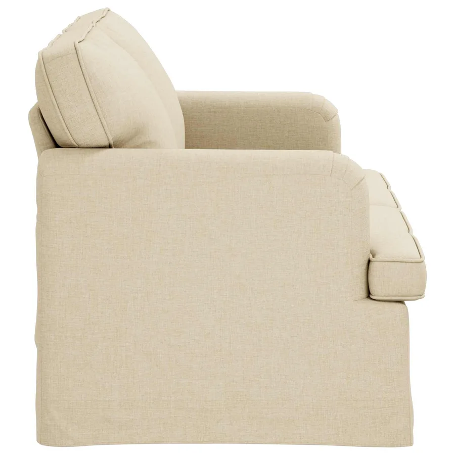 Canapé Crème 144 x 80 x 85 cm tissu - 5