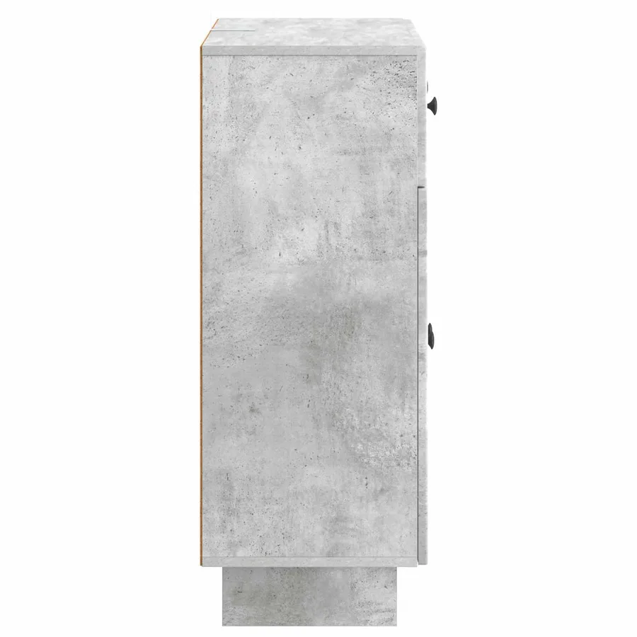 Buffet Gris béton 66 x 34,5 x 90 cm Bois d'ingénierie - 7