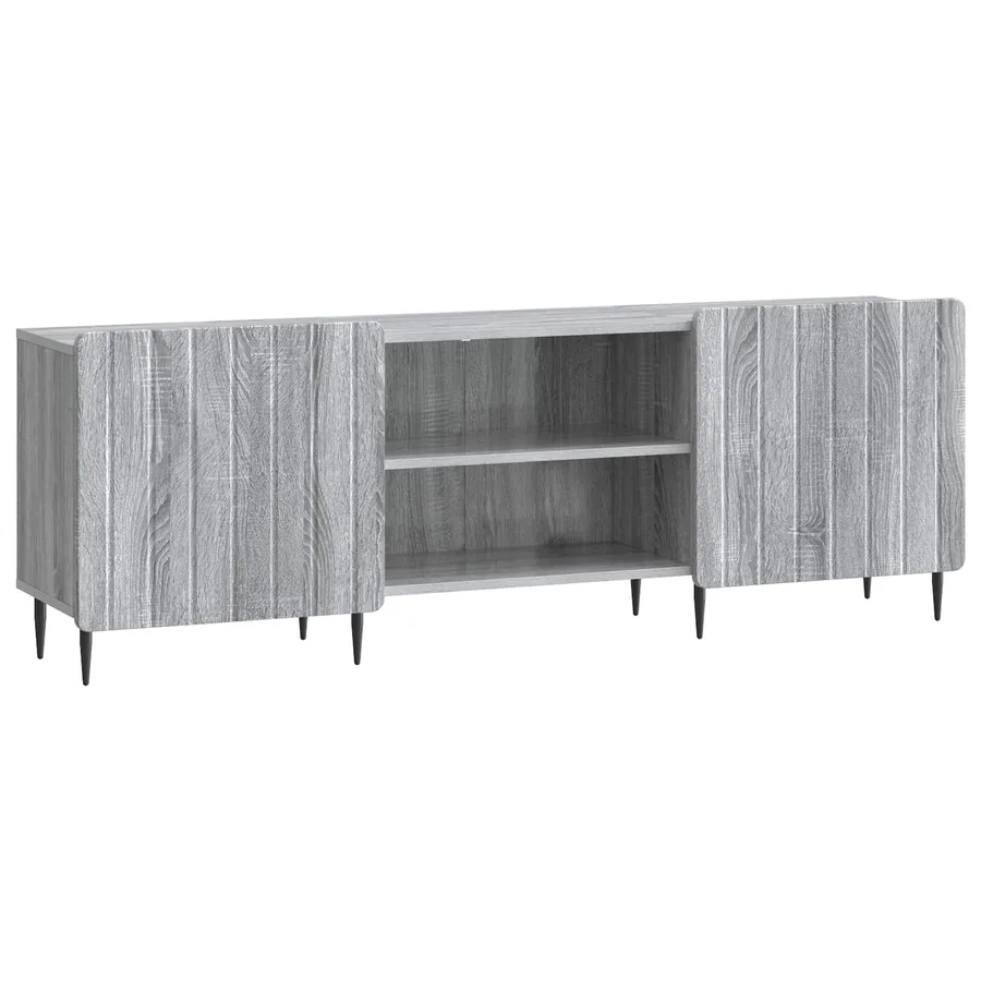 Meuble TV Sonoma gris 150 x 31 x 52 cm Bois d'ingénierie - 2