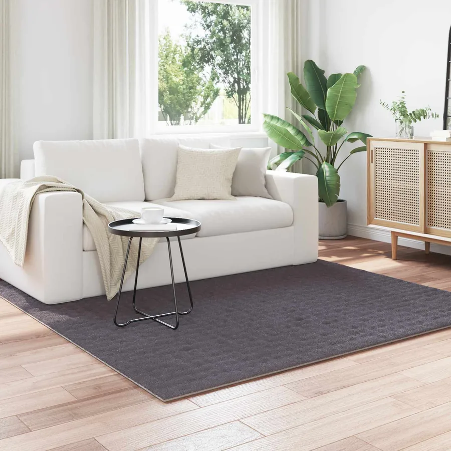 Tapis de surface Carré SIROLO Anthracite 120 x 120 cm Polyester