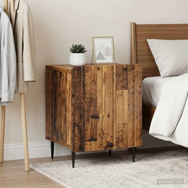 Cabinet de chevet 2 pcs Bois ancien 43 x 34,5 x 52 cm