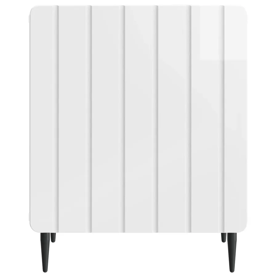 Cabinet de chevet 2 pcs Blanc brillant 43 x 34,5 x 52 cm - 6