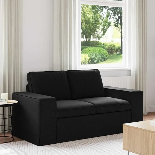 Canapé Noir 162 x 80 x 82 cm tissu