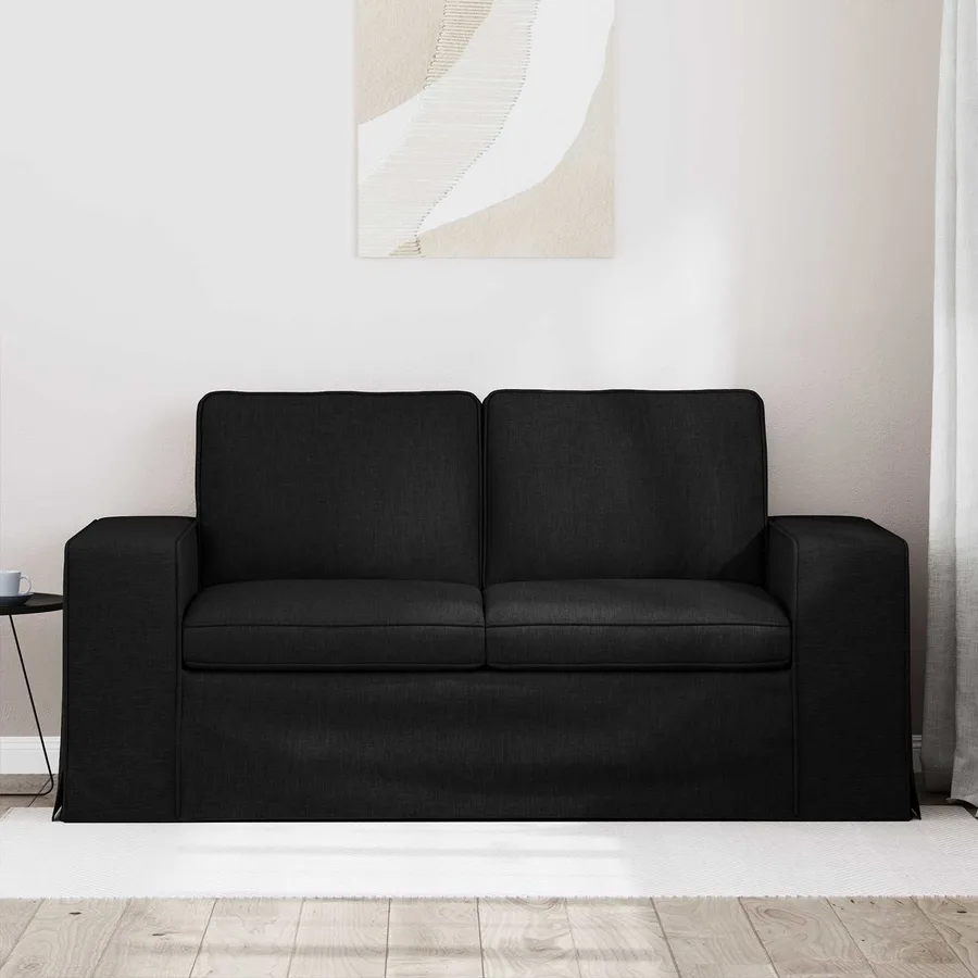 Canapé Noir 162 x 80 x 82 cm tissu - 3