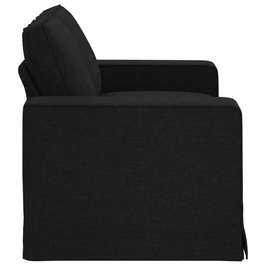 Canapé Noir 162 x 80 x 82 cm tissu - 5