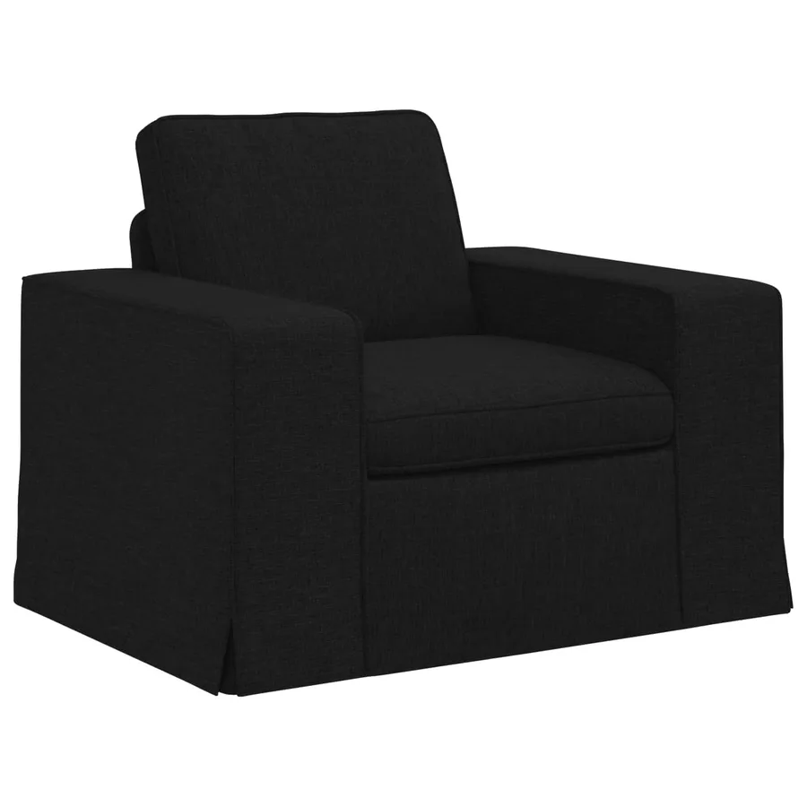 Ensemble de Canapés 2 pcs Noir 222 x 80 x 82 cm tissu - 4