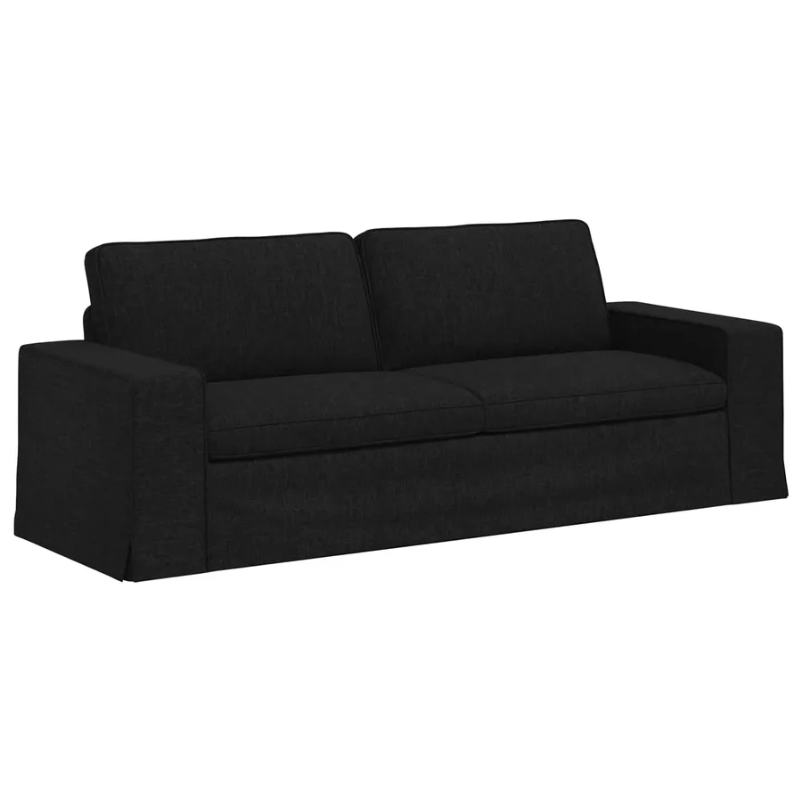 Ensemble de Canapés 2 pcs Noir 222 x 80 x 82 cm tissu - 5