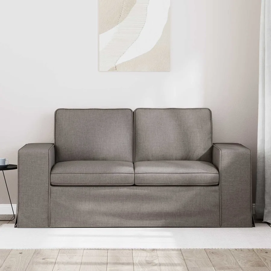 Canapé Taupe 162 x 80 x 82 cm tissu - 3
