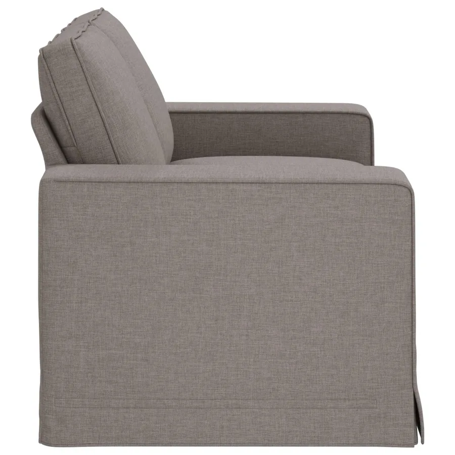 Canapé Taupe 162 x 80 x 82 cm tissu - 5