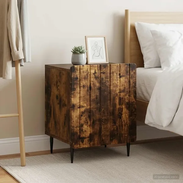 Cabinet de chevet 2 pcs Chêne fumé 43 x 34,5 x 52 cm