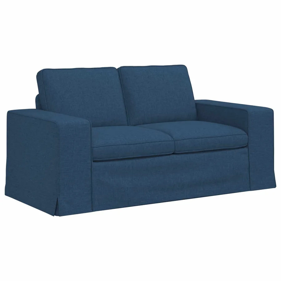 Ensemble de Canapés 2 pcs Bleu 162 x 80 x 82 cm tissu - 5