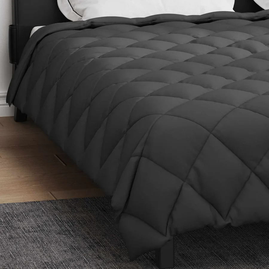 Duvet d'hiver Anthracite 200 x 220 cm Microfibre - 4