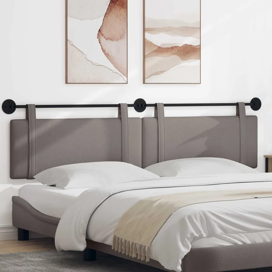 Tête de lit suspendue Taupe Tissu