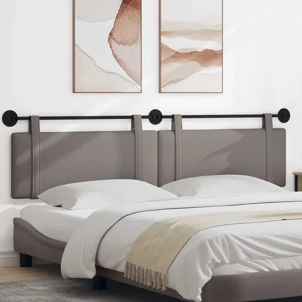 Tête de lit suspendue Taupe Tissu