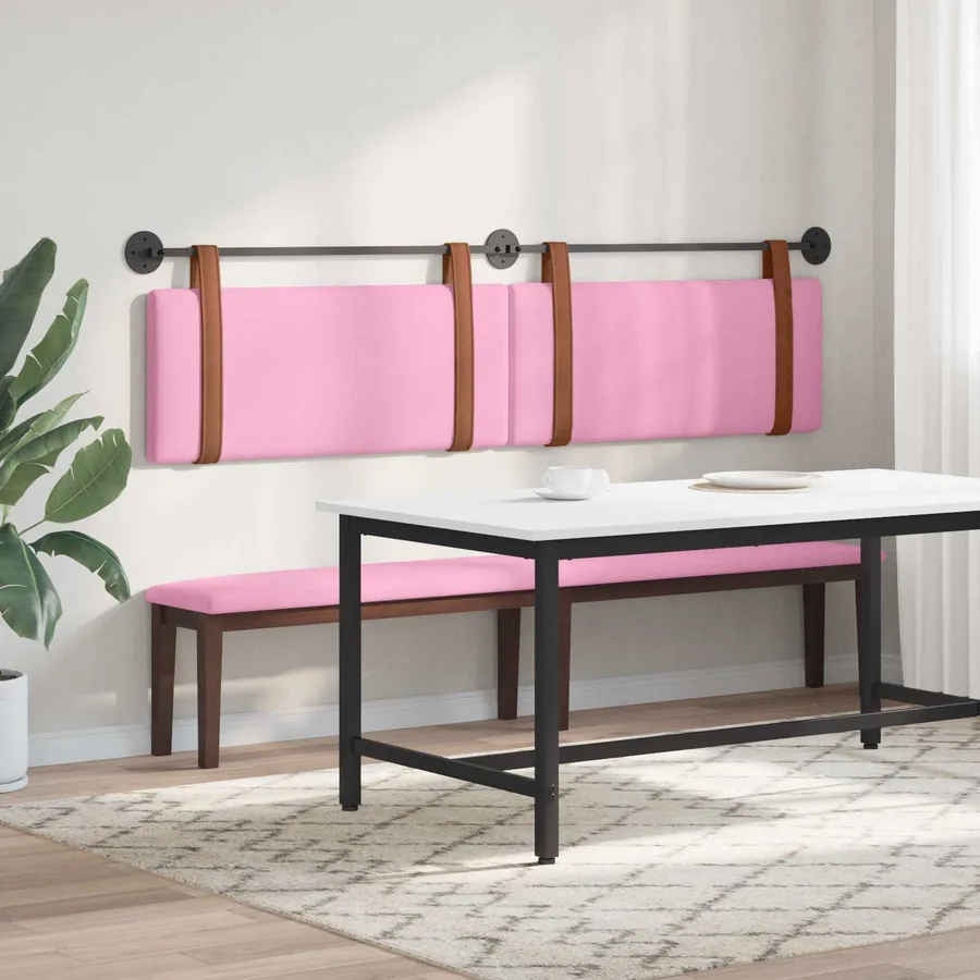 Tête de lit suspendue Rose PU antique - 4
