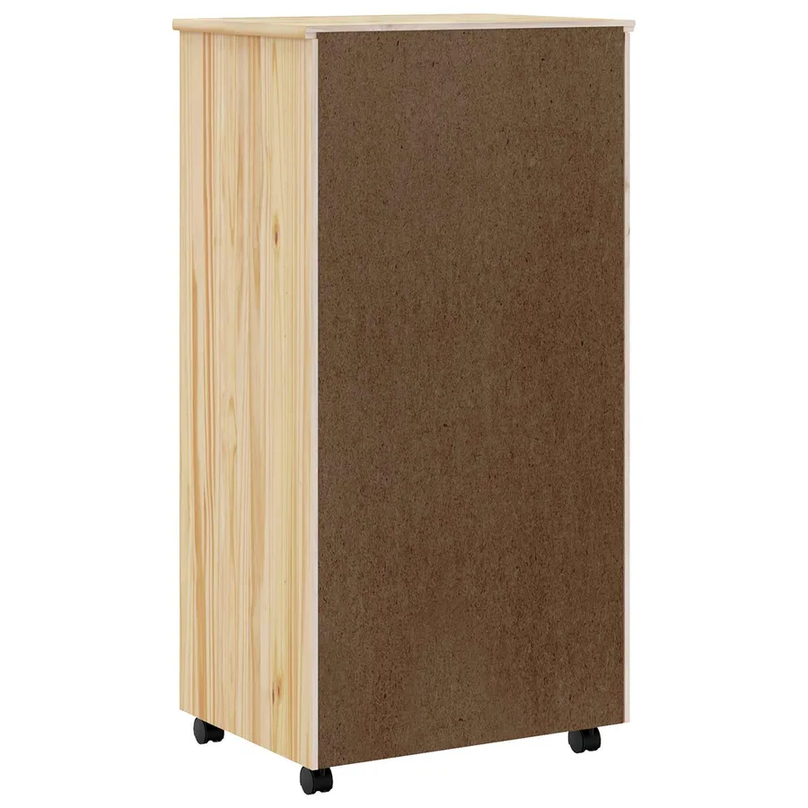 Cabinet Roulant avec Tiroirs avec roue MOSS Vernis transparent - 7