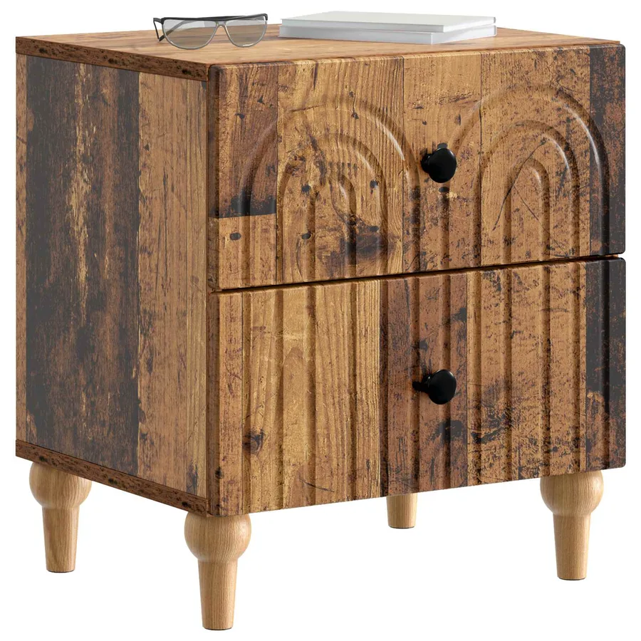 Cabinet de chevet 2 pcs Bois ancien 43 x 34,5 x 48 cm - 3