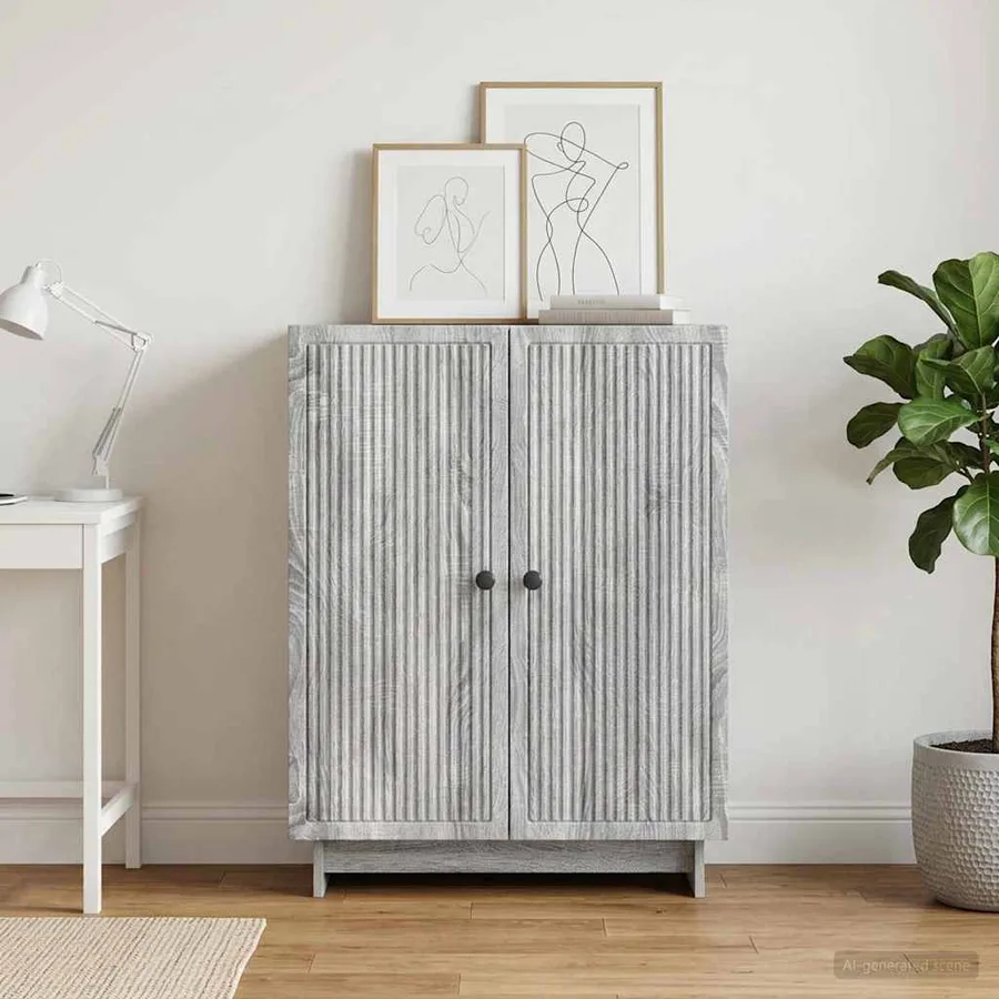 Buffet Sonoma gris 66 x 34,5 x 90 cm Bois d'ingénierie - 4