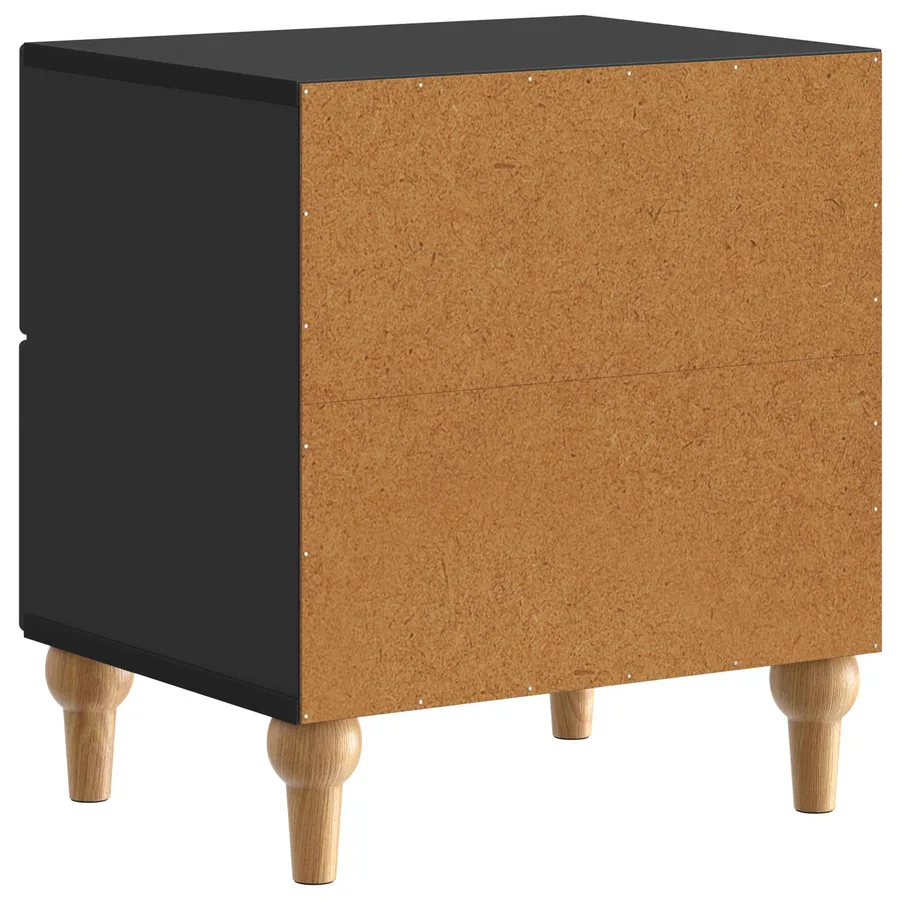 Cabinet de chevet avec tiroir 2 pcs Noir 43 x 34,5 x 48 cm - 9