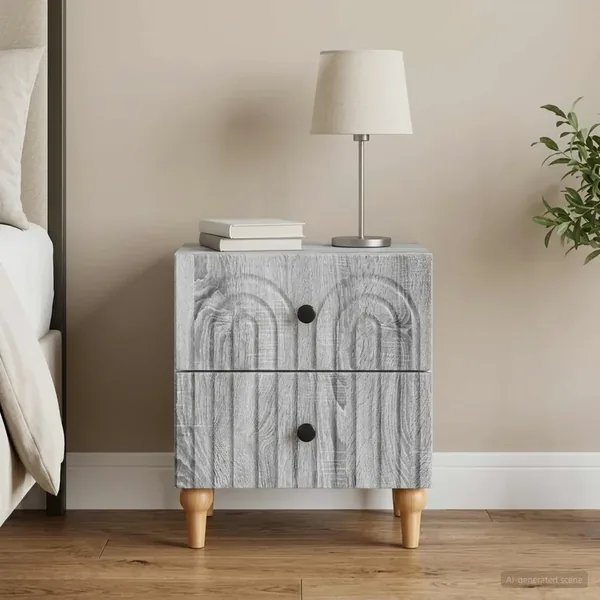 Cabinet de chevet avec tiroir Sonoma gris 43 x 34,5 x 48 cm