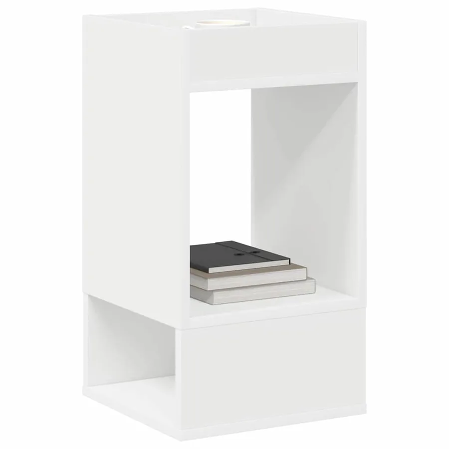 Table d'appoint Blanc 30 x 30 x 56 cm Bois d'ingénierie - 3