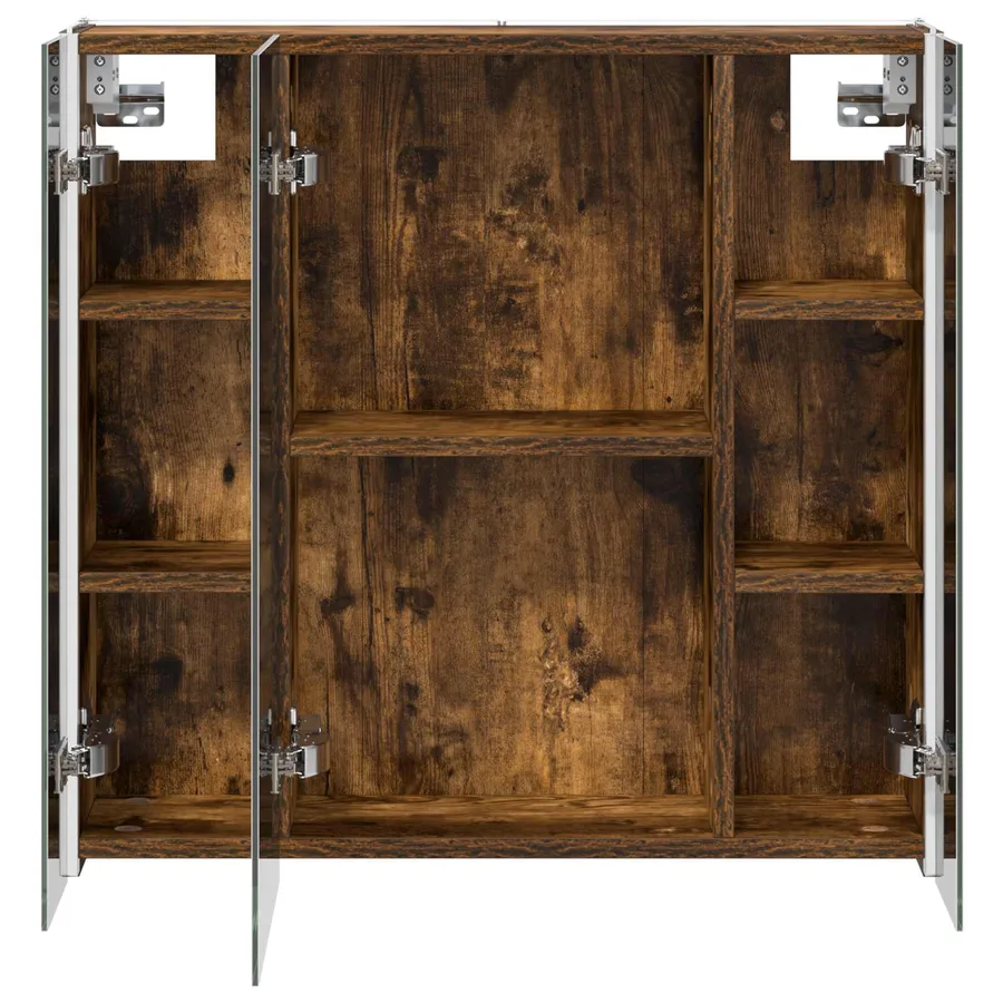 Armoire Miroir de Salle de Bain Chêne fumé - 7