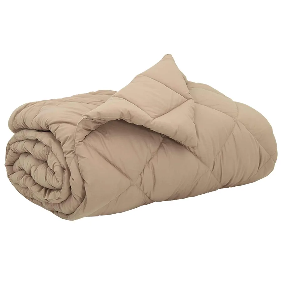 Duvet complet toute l'année Taupe 220 x 260 cm Microfibre - 2