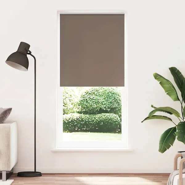Store enrouleur occultant 84,4 x 230 cm, largeur du tissu 80 cm, couleur café