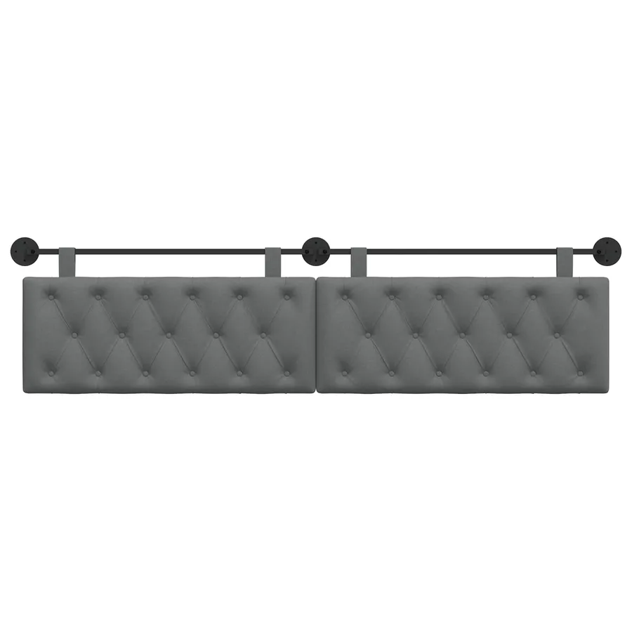 Tête de lit suspendue Gris foncé Tissu - 5