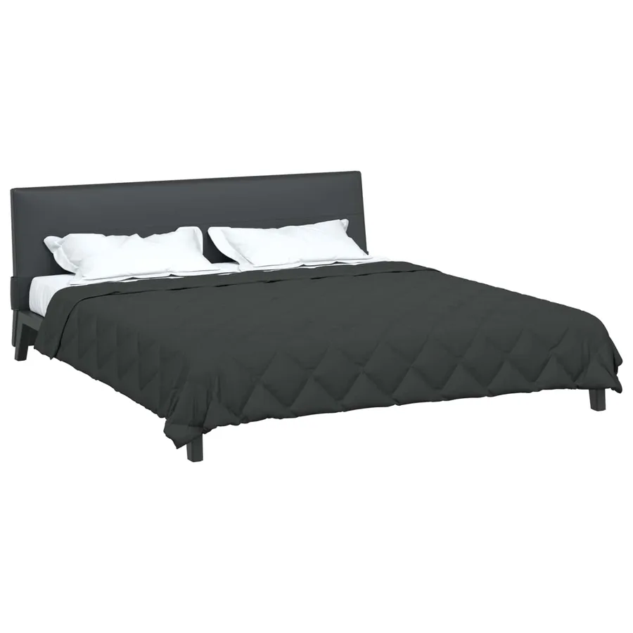 Duvet d'été simple Anthracite 200 x 200 cm Microfibre - 3