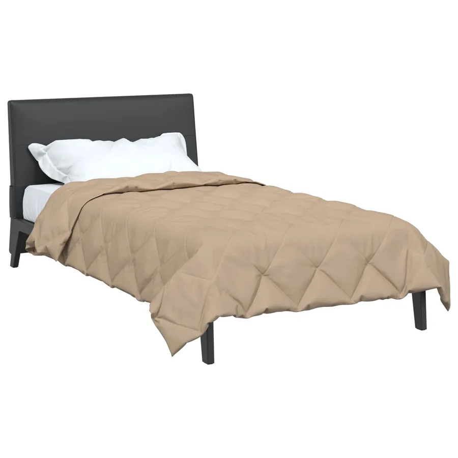 Duvet d'été simple Taupe 200 x 140 cm Microfibre - 3