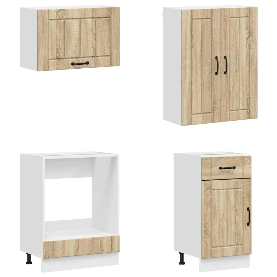 Unité de cuisine LUCCA 8 pcs Chêne Sonoma Bois d'ingénierie - 4