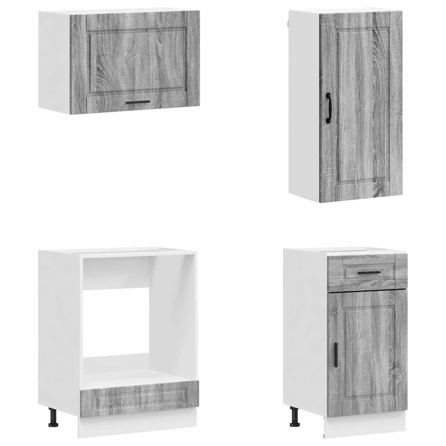 Unité de cuisine PORTO 8 pcs Sonoma gris Bois d'ingénierie - 4