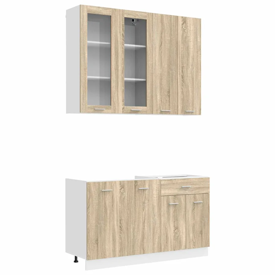 Unité de cuisine LYON 4 pcs Chêne Sonoma Bois d'ingénierie - 2