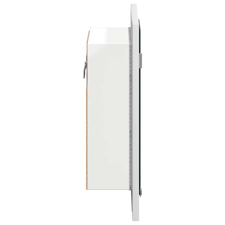 LED Bathroom Mirror Cabinet White 40x12x45 cm Acrylic - 10