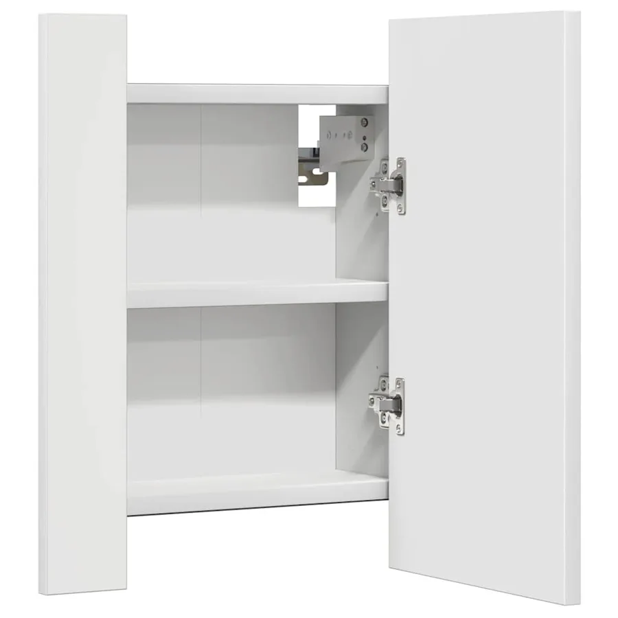LED Bathroom Mirror Cabinet White 40x12x45 cm Acrylic - 14