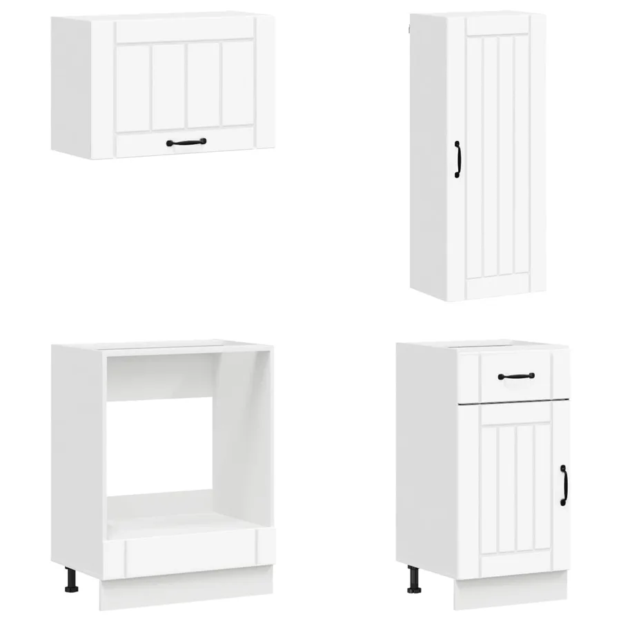 Unité de cuisine LUCCA 8 pcs Blanc Bois d'ingénierie - 4