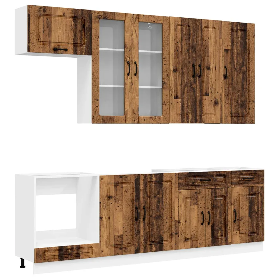 Unité de cuisine KALMAR 8 pcs Bois ancien Bois d'ingénierie - 2