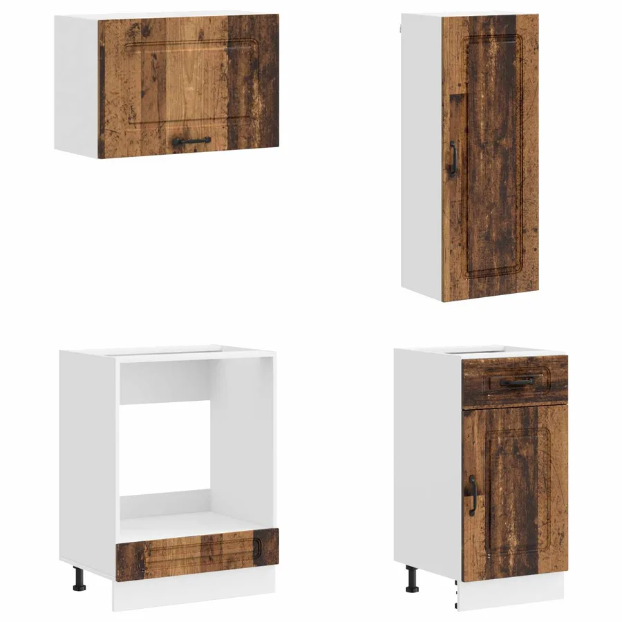 Unité de cuisine KALMAR 8 pcs Bois ancien Bois d'ingénierie - 4