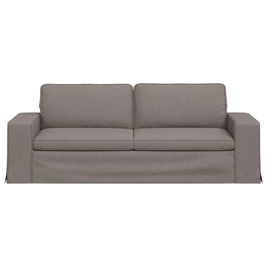 Canapé Taupe 222 x 80 x 82 cm tissu - 4