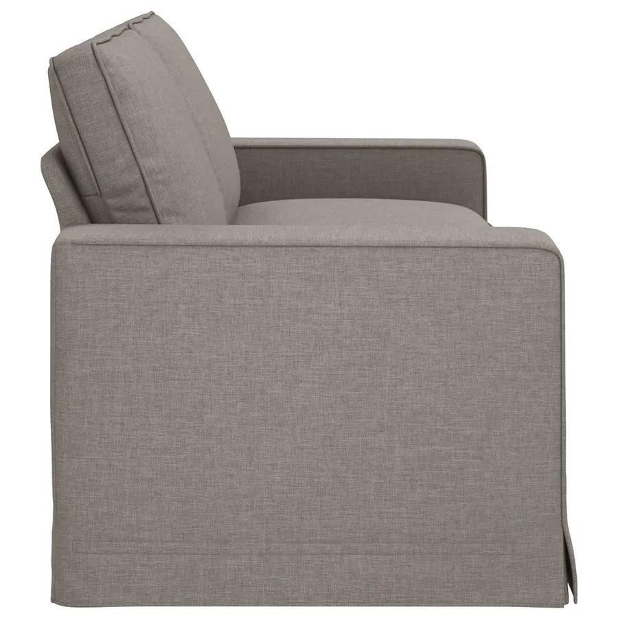Canapé Taupe 222 x 80 x 82 cm tissu - 5